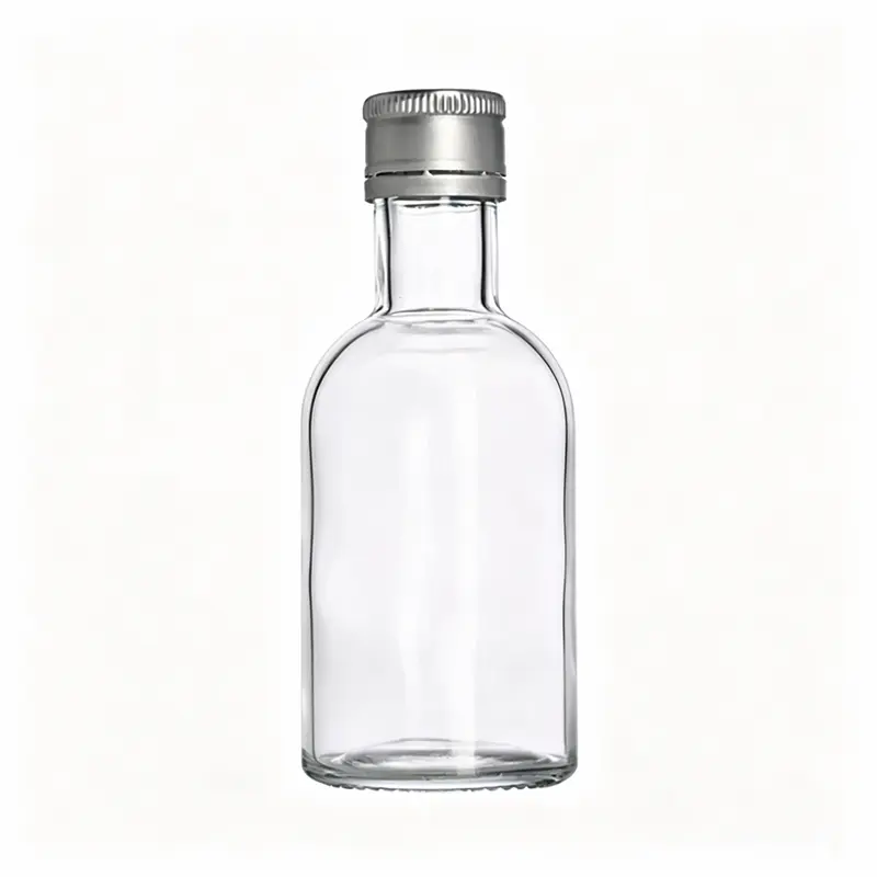 알루미늄 캡이 있는 100ml 빈 유리 데킬라 병
