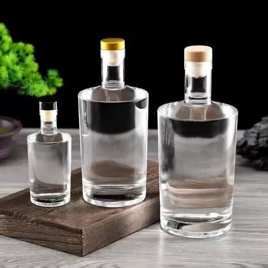 T-코르크가 포함된 100ml 유리 위스키 진 보드카 데킬라 병