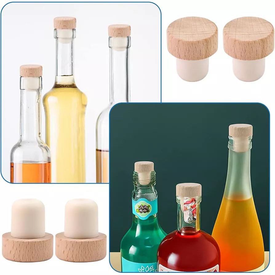 T Shape Wooden Top Synthetic Cork Stopper
