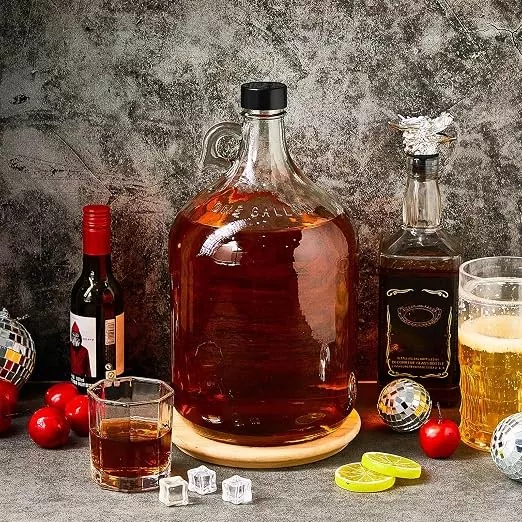 1L Glass Jug with Handle and Screw Cap